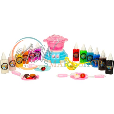 Klej żel kryształowy 3D crystal glue magiczna kuchnia szablony kreatywny zestaw 62 elementy niebieski