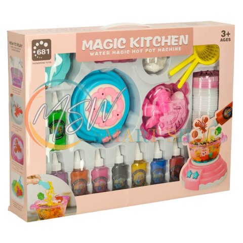 Klej żel kryształowy 3D crystal glue magiczna kuchnia szablony kreatywny zestaw 62 elementy niebieski