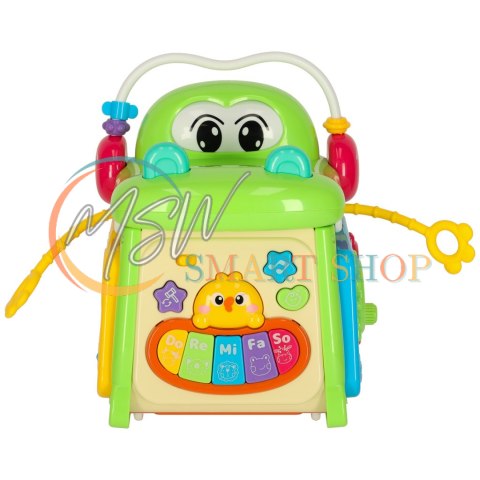 Kostka edukacyjna sorter z pianinkiem krokodyl 4w1