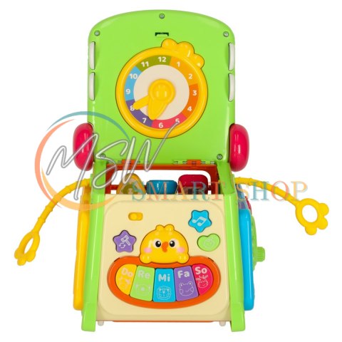 Kostka edukacyjna sorter z pianinkiem krokodyl 4w1