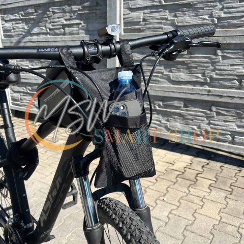 Torba na rower hulajnogę kierownicę telefon sakwa rowerowa czarna