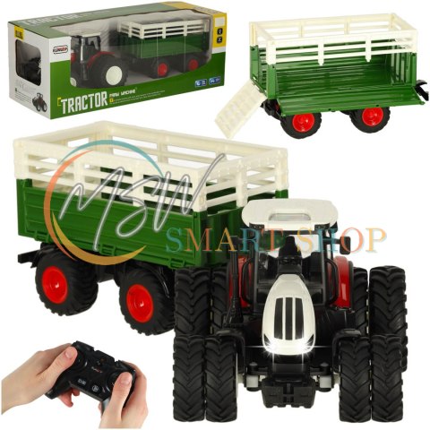 Traktor RC ciągnik rolniczy z przyczepą 2,4G 3,7V 500mAh Traktor RC ciągnik rolniczy z przyczepą 2,4G 3,7V 500mAh