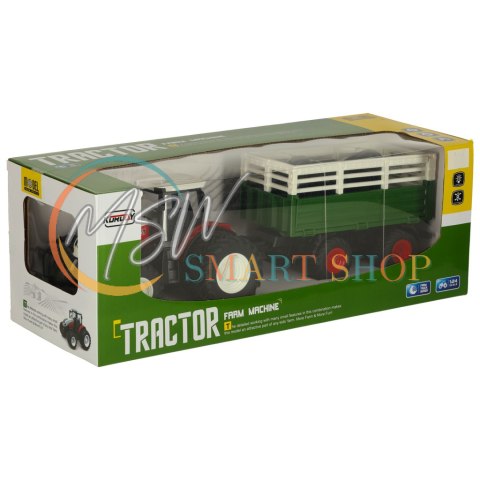 Traktor RC ciągnik rolniczy z przyczepą 2,4G 3,7V 500mAh Traktor RC ciągnik rolniczy z przyczepą 2,4G 3,7V 500mAh