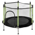 Trampolina ogrodowa dla dzieci siatka 140 cm zielona