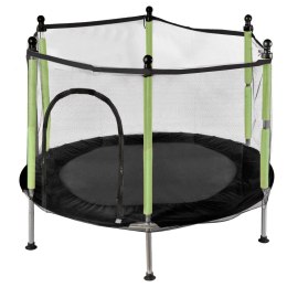 Trampolina ogrodowa dla dzieci siatka 140 cm zielona