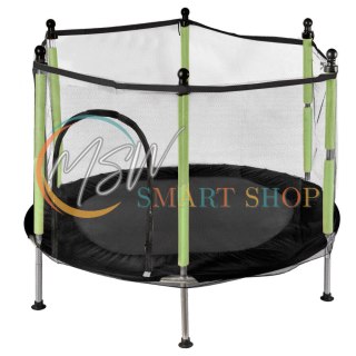 Trampolina ogrodowa dla dzieci siatka 140 cm zielona