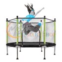 Trampolina ogrodowa dla dzieci siatka 140 cm zielona