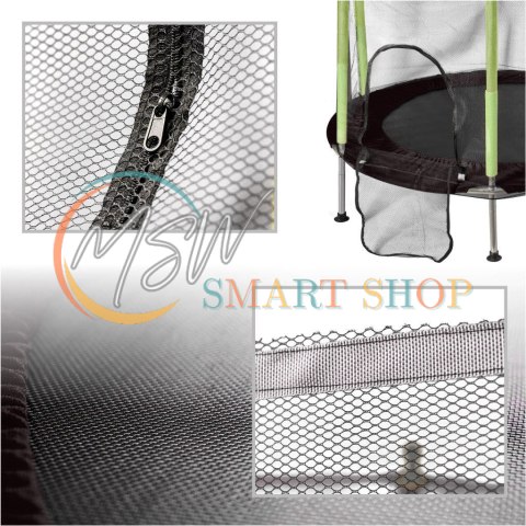 Trampolina ogrodowa dla dzieci siatka 140 cm zielona Trampolina ogrodowa dla dzieci siatka 140 cm zielona