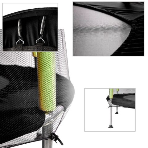 Trampolina ogrodowa dla dzieci siatka 140 cm zielona Trampolina ogrodowa dla dzieci siatka 140 cm zielona