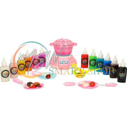 Klej żel kryształowy 3D crystal glue magiczna kuchnia szablony kreatywny zestaw 62 elementy różowy