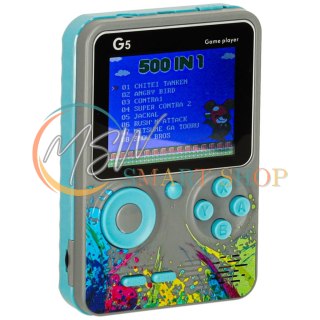 Konsola przenośna do gier mini retro szara