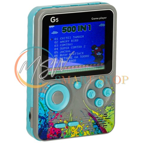 Konsola przenośna do gier mini retro szara