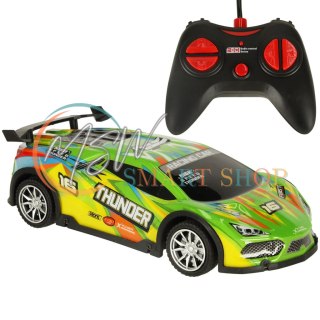 Samochód RC sportowy zdalnie sterowany na pilot auto wyścigowe drift z LED światłami zielony