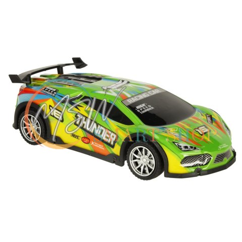 Samochód RC sportowy zdalnie sterowany na pilot auto wyścigowe drift z LED światłami zielony