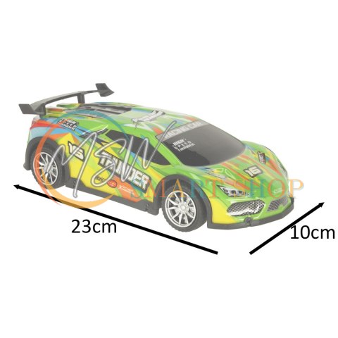 Samochód RC sportowy zdalnie sterowany na pilot auto wyścigowe drift z LED światłami zielony