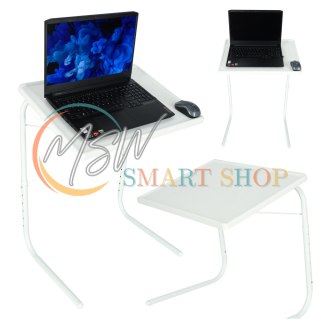 Stolik pod laptopa do laptopa stół wielofunkcyjny składany regulowany 69cm biały
