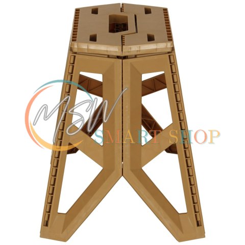 Taboret składany krzesełko turystyczne kempingowe przenośne 40 cm beżowy