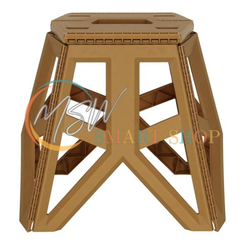 Taboret składany krzesełko turystyczne kempingowe przenośne 40 cm beżowy