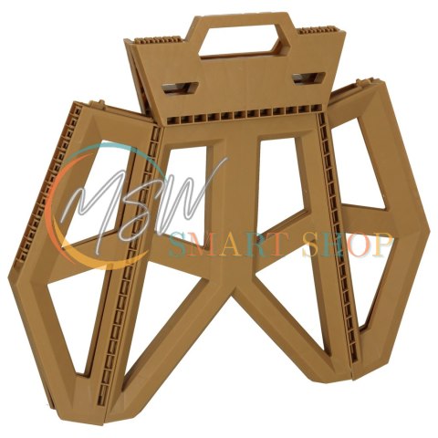 Taboret składany krzesełko turystyczne kempingowe przenośne 40 cm beżowy