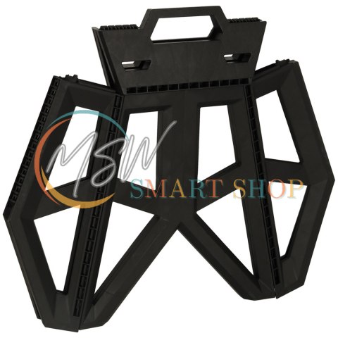 Taboret składany krzesełko turystyczne kempingowe przenośne 40 cm czarny