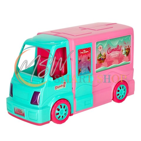 Samochód dla lalek kamper food truck zestaw 21 el.
