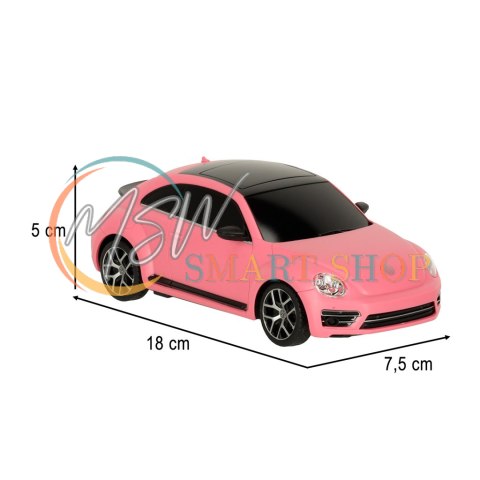 Samochód zdalnie sterowany Rastar 76200-4 Volkswagen Beetle-UV 1:24 różowy