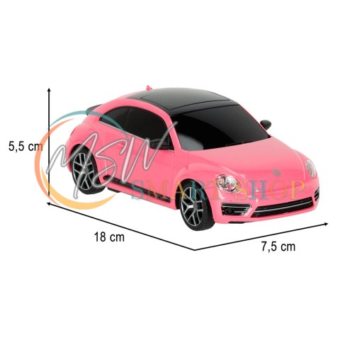 Samochód zdalnie sterowany Rastar 76200 Volkswagen Beetle 1:24 różowy