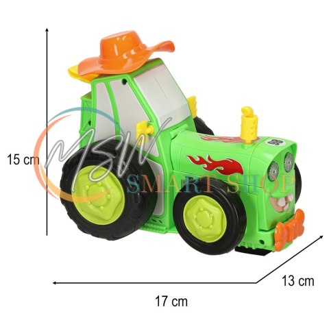 Traktor ciągnik zdalnie sterowany na pilota RC skaczący tańczący dźwięk zielony
