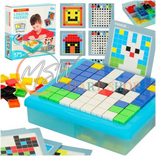 Układanka kreatywna logiczna klocki puzzle mozaika 175 elementów