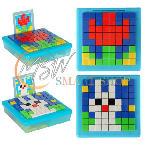 Układanka kreatywna logiczna klocki puzzle mozaika 175 elementów