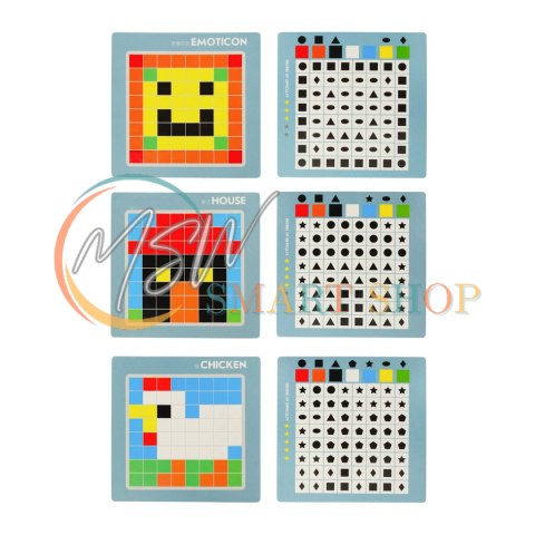 Układanka kreatywna logiczna klocki puzzle mozaika 175 elementów