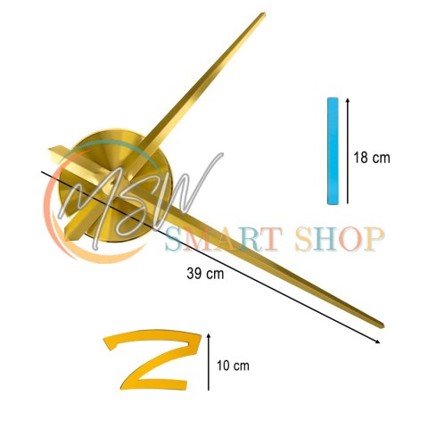 Zegar ścienny naklejany DIY regulowany 100x120 cm złote wskazówki kolorowy Zegar ścienny naklejany DIY regulowany 100x120 cm złote wskazówki kolorowy
