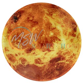 Zegar ścienny planeta mars z wyświetlaczem LED 32 cm pomarańczowy