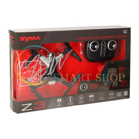 Dron RC SYMA Z3 kamera HD 2,4GHz kontroler Headless 360 planowanie trasy lotu zawis czarny Dron RC SYMA Z3 kamera HD 2,4GHz kontroler Headless 360 planowanie trasy lotu zawis czarny