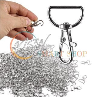 Karabińczyk metalowy rybka 2 mm 500 szt.