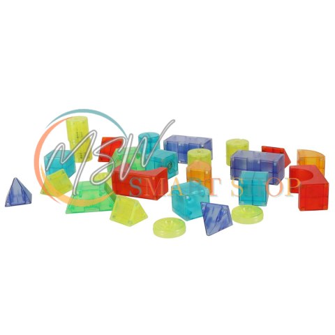 Klocki magnetyczne konstrukcyjne świecące elementy figury 3D 134 el.
