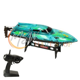 Motorówka zdalnie sterowana RC REVOLT Q7 Illuminator Szybka Łódź 20km/h Zasięg 150m 2.4GHz Silnik Chłodzony Wodą LED Auto-Reset
