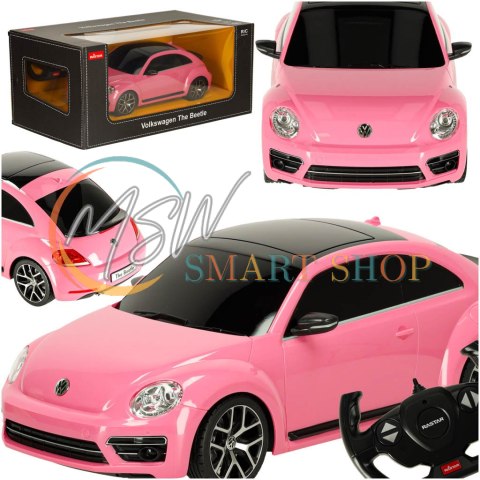 Samochód zdalnie sterowany Rastar 78000 Volkswagen Beetle 1:14 różowy