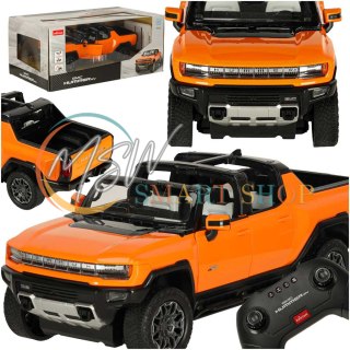 Samochód zdalnie sterowany Rastar 93000 Hummer EV 1:16 pomarańczowy