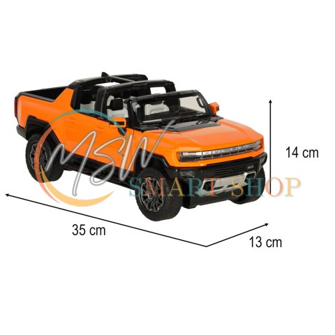 Samochód zdalnie sterowany Rastar 93000 Hummer EV 1:16 pomarańczowy