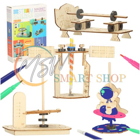Zestaw edukacyjny do eksperymentów naukowych magnetycznych DIY 4w1 Zestaw edukacyjny do eksperymentów naukowych magnetycznych DIY 4w1