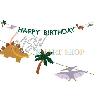 Baner Happy Birthday Dino 3m