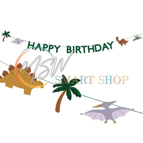 Baner Happy Birthday Dino 3m