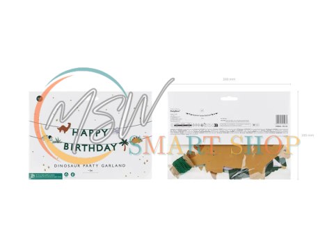 Baner Happy Birthday Dino 3m