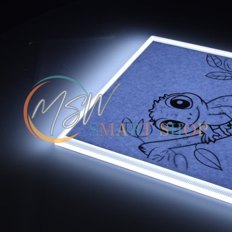 Deska kreślarska tablica tablet graficzny kalka do rysowania podświetlana LED A4