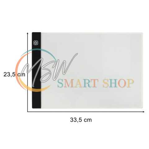Deska kreślarska tablica tablet graficzny kalka do rysowania podświetlana LED A4