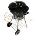 Grill ogrodowy węglowy na brykiet zamykany z pokrywą wentylacją i półką