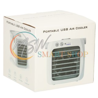 Klimatyzator klimator przenośny wentylator biurkowy nawilżacz USB biały