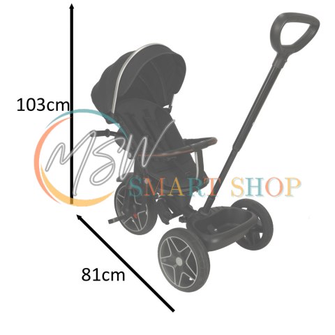 Rowerek trójkołowy TRIKE FIX Elite 2w1 rower spacerówka 6w1 czarny