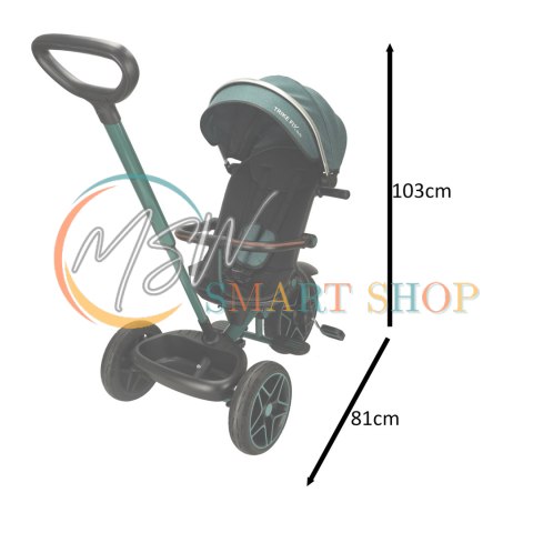 Rowerek trójkołowy TRIKE FIX Elite 2w1 rower spacerówka 6w1 zielony